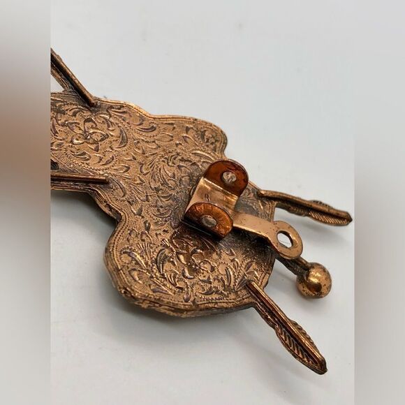 Copper Toned African Elephant Pendant Charm or Brooch Piece - Picture 13 of 16